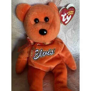 TY Beanie Babies "REESES ELVIS " the Bear Orange